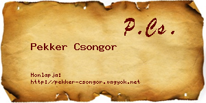 Pekker Csongor névjegykártya